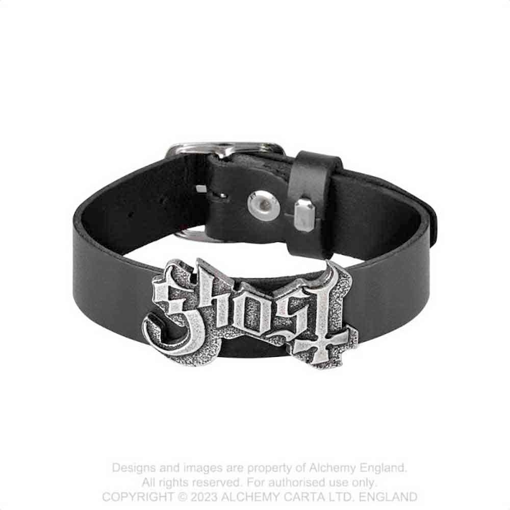 Alchemy Ghost - Logo Armband - Silberfarben/Schwarz